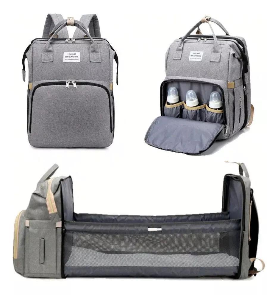 Mochila 3 en 1; Pañalera, Cuna y Mudador